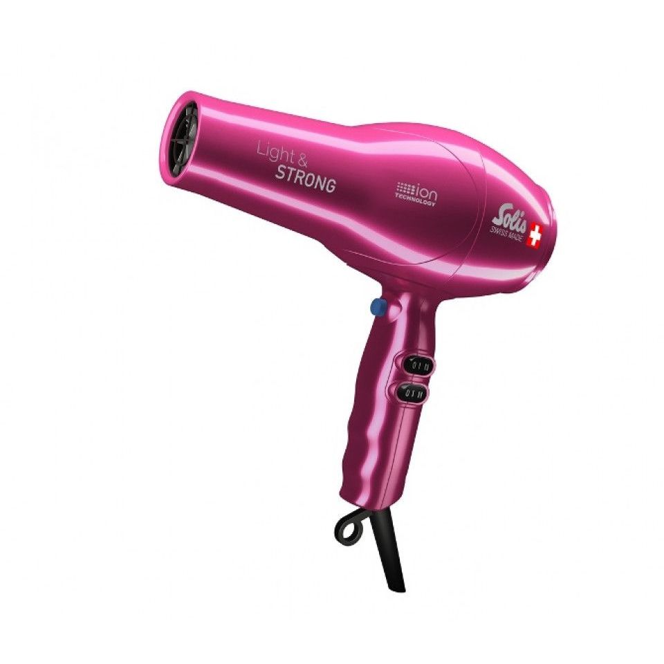 Product catalog :: Beauty and health :: Hair care :: Hair dryer :: Hair  dryer Solis  Light&Strong Pink